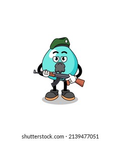 Caricatura de personajes del agua como fuerza especial, diseño de personajes