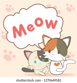 character cat with balloon talk 