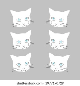 character cat cute design collection
