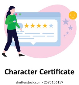 Character certificate Vector Illustration Which can easily modify or edit

