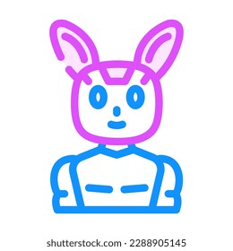 character chat bot color icon vector. character chat bot sign. isolated symbol illustration