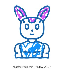 character chat bot doodle icon sketch vector. character chat bot sign. isolated symbol illustration