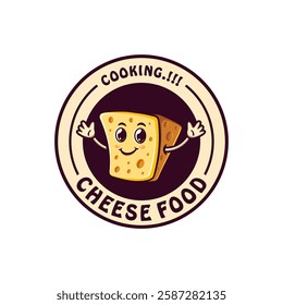 
Character Cheese logo design concept vector. Creative Cheese food Logo Design Template