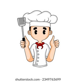 character chef illustration vector flat design 5.