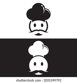 Character chef vector logo design