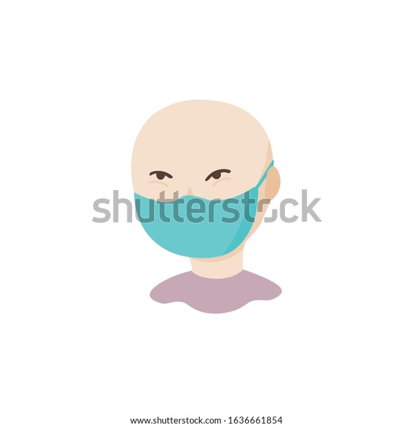 Character of child in protective medical masks\
isolated on white background. Protection against coronavirus,\
infections and bacteria. For the design of banners, social\
advertising and\
medical