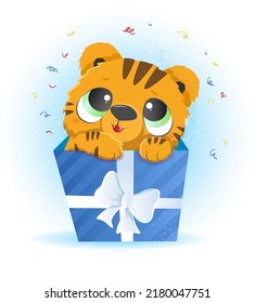 character christmas panda cute card gift winter. Vector illustration