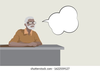character in a class situation. professor and students character.