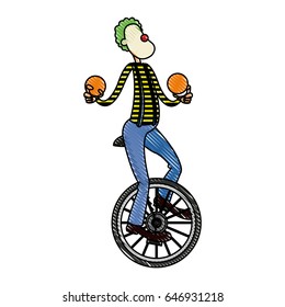 character clown circus juggler cheerful image