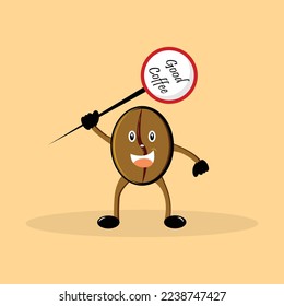 Character Coffee Vector Illustration Good Coffee