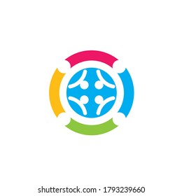 the character of community,network and social people  icon design 