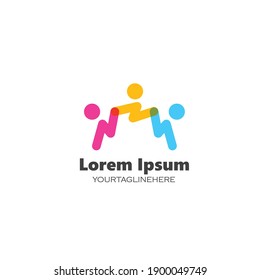 the character of community,network and social people  icon design 