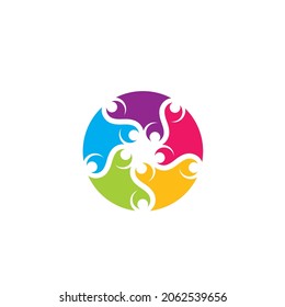 the character of community,network and social people  icon design 