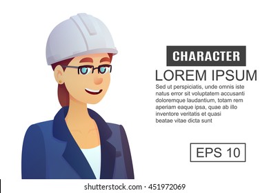 Character construction management. Cartoon illustration style.
