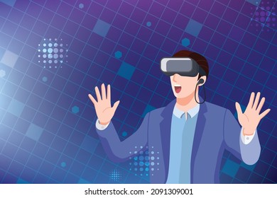 Character Creator For The Metaverse, Virtual Reality Worlds Metaverse, Augmented Reality, Game, Metaverse, Block Chain, A Virtual World Concept.