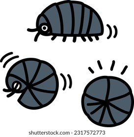 Character of the curling pill bug