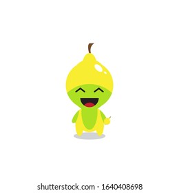  character CUTE LEMON MASCOT DESIGN VECTOR EPS 10.