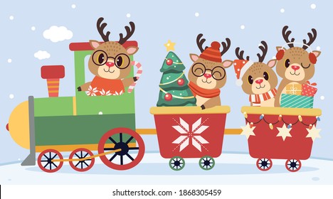 Collection Cute Cat Christmas Party Theme Stock Vector (Royalty Free ...