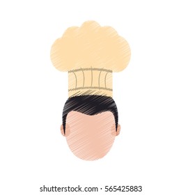 character delivery man head hat chef vector illustration eps 10