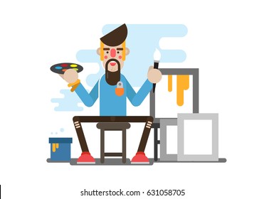 Character design Artist career vector design