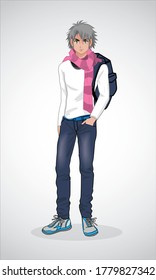 character design of asian boy