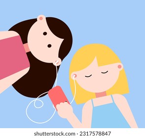 Character design - Best friend who can share music with each other.