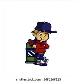 character design boy vector illustration