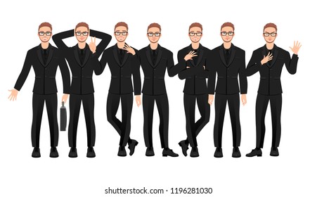 character design. Business worker man. Vector illustration