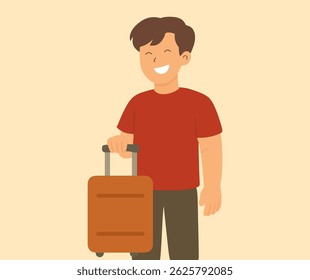 character design carrying a suitcase