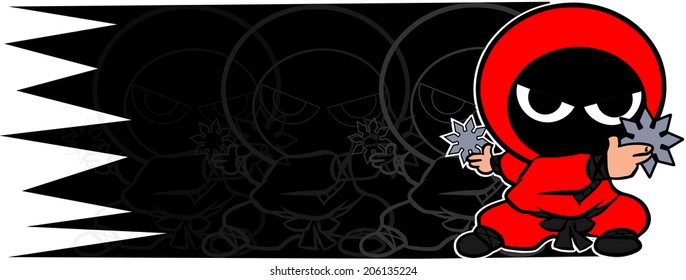 Character design cartoon of speed ninja