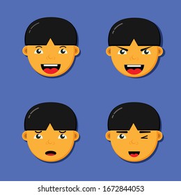 Diseño de caracteres, ilustración vectorial de dibujos animados.