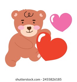 Character design collection baby bear valentines day Love 