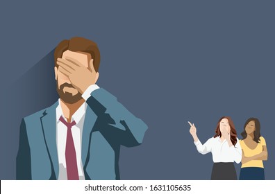 Character Design Complains of Headache. a difficult situation cartoon.