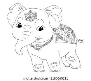 Character design of cute elephant vector doodle art for coloring pages,animals doodle coloring,animals cartoon coloring,preschool coloring pages,logo,advertising,background,pattern,decorating,clip art