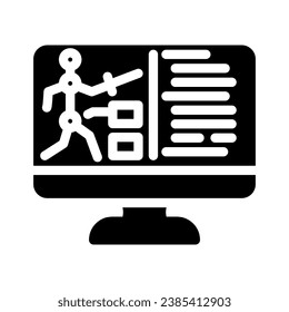 character design game development glyph icon vector. character design game development sign. isolated symbol illustration