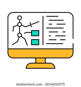 character design game development line icon vector. character design game development sign. isolated symbol illustration