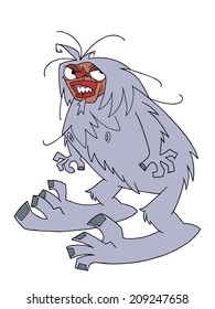 Character design Halloween bigfoot White background
