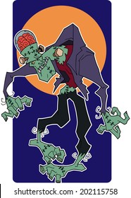 Character design Halloween cartoon Frankenstein monster exotic