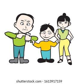 character design for a happy little family.