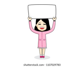 character design holding write board