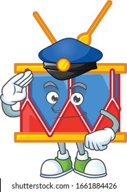 A character design of independence day drum working as a Police officer