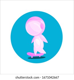 Character design with a little astronaut theme is perfect for children's books, posters, t-shirt.