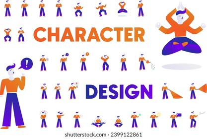 Diseño de caracteres. El hombre en acción. Emociones y acciones