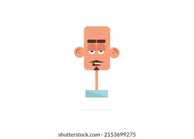 Character design in a modern cartoon style, avatar on a white background with a shadow below.