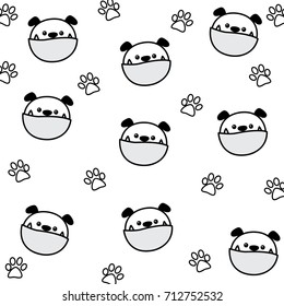 Character design pattern background of head Dog