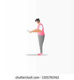 Character design of people with various activities