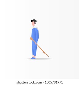 Character design of people with various activities