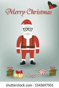 Character design for Santa claus ; vector illustration