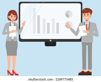 character design set work partner, career man woman, presentation, meeting, learning, teaching, business man woman