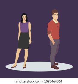 Character design vector illustration on dark background.
